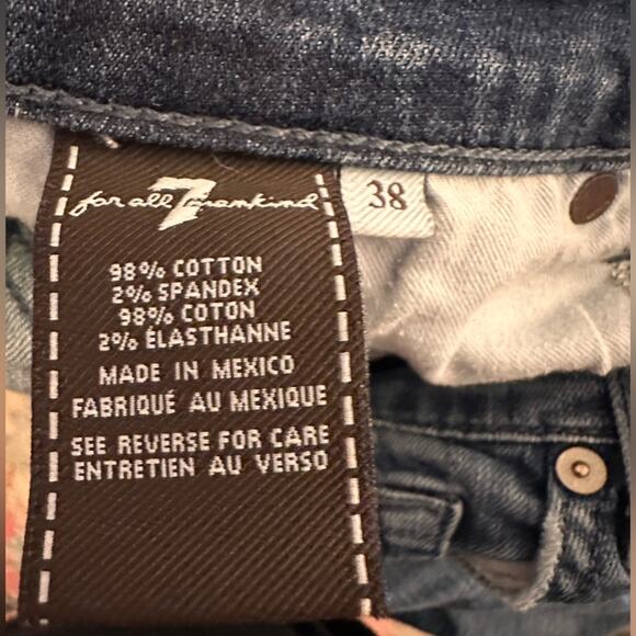7 For All Mankind Standard Button Fly Straight Leg Women's Jeans 38 7FAM - Picture 6 of 10